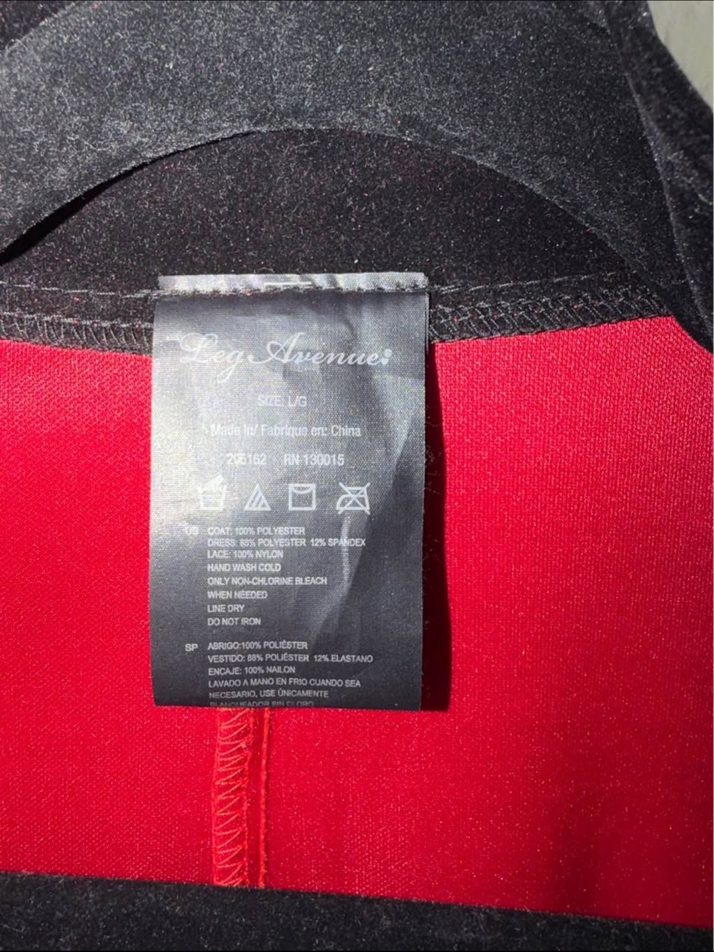 Leg Avenue Red and Black Military-Inspired Coat Dress - Picture 7 of 10